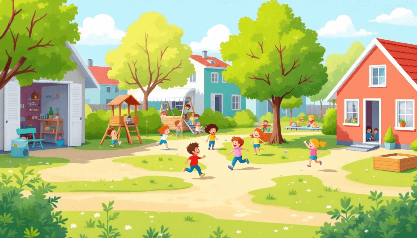 Een overzicht van kinderopvang in Wageningen, met kinderen die spelen in een veilige omgeving.