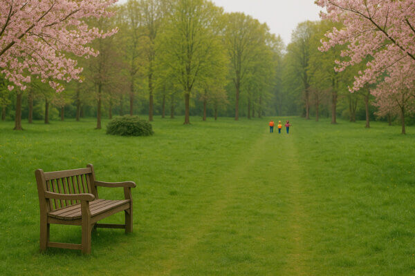 Children playing in Belmonte Arboretum in Wageningen